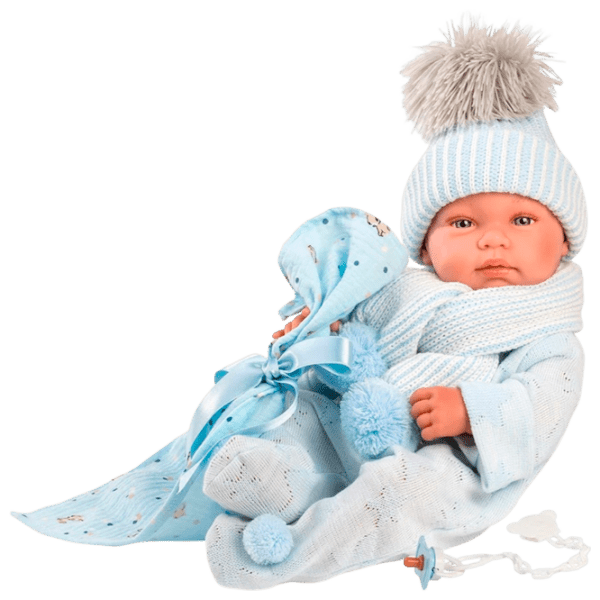 Кукла Llorens Tino Toquilla Bambi Azul малыш 84337 3+ photo 1