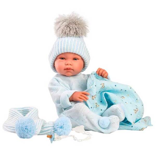 Кукла Llorens Tino Toquilla Bambi Azul малыш 84337 3+ photo 2