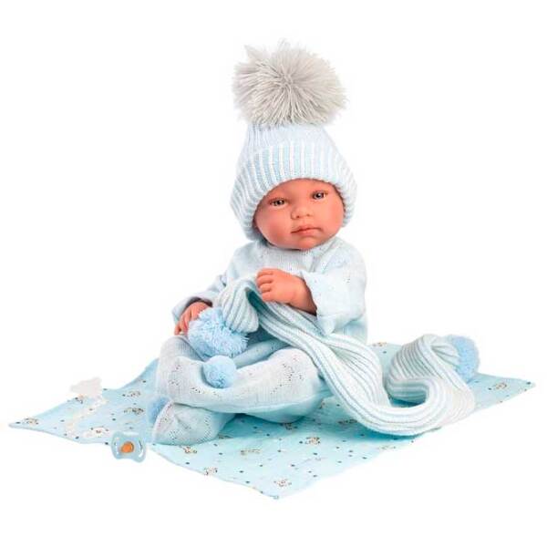 Кукла Llorens Tino Toquilla Bambi Azul малыш 84337 3+ photo 3