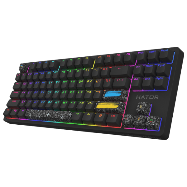 Tastatură Hator Rockfall 2 Mecha TKL Authentic Edition Black Gaming, Cu fir photo 2