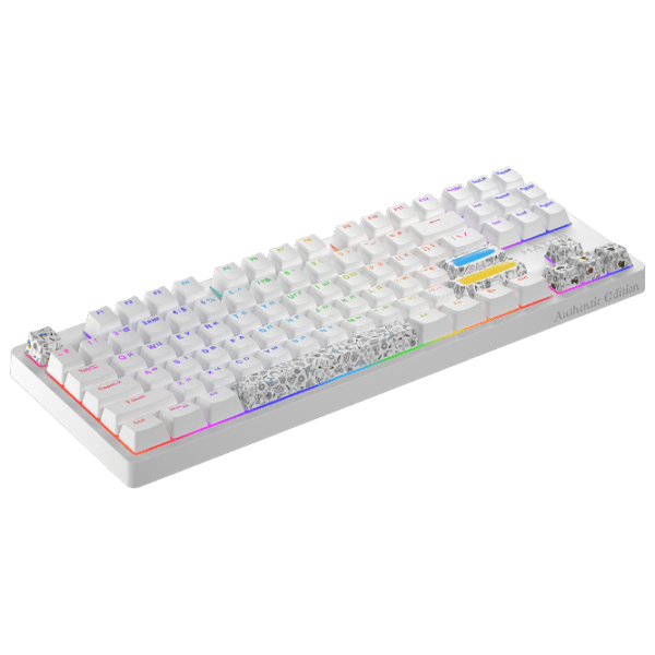 Tastatură Hator Rockfall 2 Mecha TKL Authentic Edition White Gaming, Cu fir photo 3