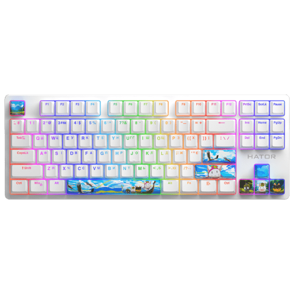 Клавиатура Hator Rockfall 2 Mecha TKL Authentic Edition Белый Игровой, Проводная photo 1