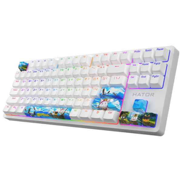 Клавиатура Hator Rockfall 2 Mecha TKL Authentic Edition Белый Игровой, Проводная photo 2