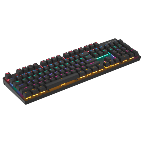 Tastatură Hator Starfall Rainbow Origin Blue Black Gaming, Cu fir photo 2