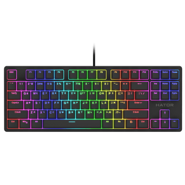 Tastatură Hator Rockfall 2 Mecha TKL Black Gaming, Cu fir photo 1
