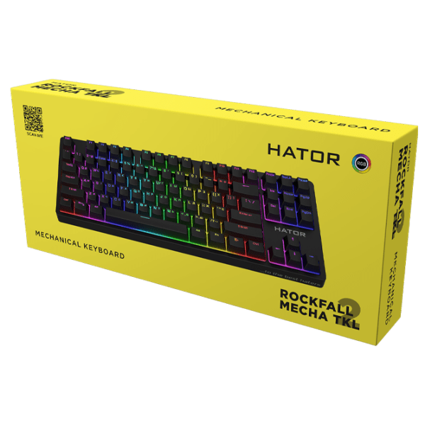 Tastatură Hator Rockfall 2 Mecha TKL Black Gaming, Cu fir photo 6