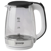 Ceainic electric Gorenje K17GXG White 2200 W, 1.7 l, Material interior: Sticlă