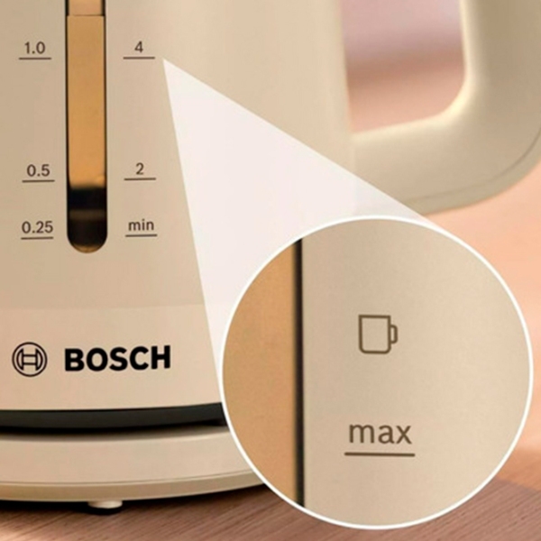 Ceainic electric Bosch TWK3M127 Beige 2400 W, 1.7 l, Material interior: photo 5