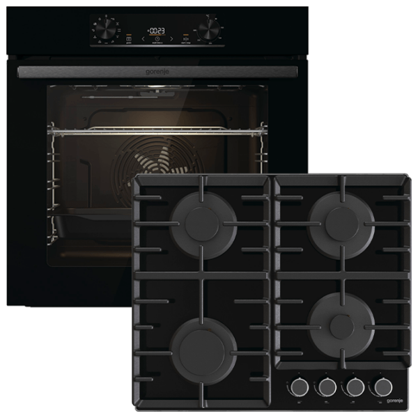 Духовой шкаф Gorenje BO6735E02BK+GT642AB Черный A, 77 л photo 1