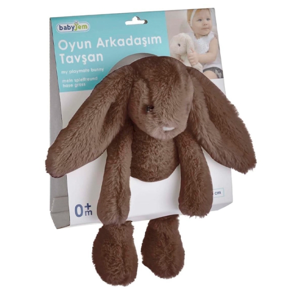 Мягкая игрушка BabyJem Animals The Bestie Bunny Maro inchis Коричневый 0.6+ photo 2