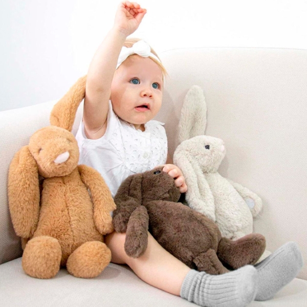 Мягкая игрушка BabyJem Animals The Bestie Bunny Maro inchis Коричневый 0.6+ photo 3