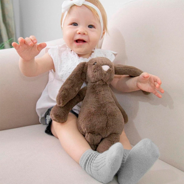 Мягкая игрушка BabyJem Animals The Bestie Bunny Maro inchis Коричневый 0.6+ photo 4