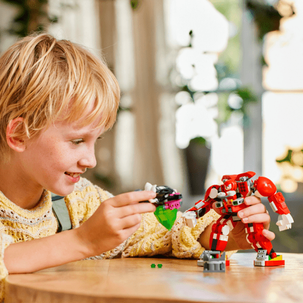 Constructor LEGO Knuckles' Guardian Mech Multicolor Numărul de piese 276, 8+ photo 10