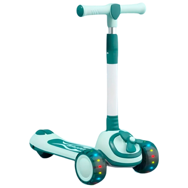 Детский трёхколёсный самокат 4Play Helicopter (00-00754448) Зелёный 2 года, 50 кг, Полиуретановые photo 1