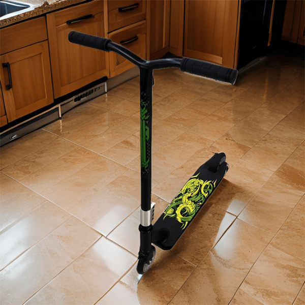Trotinetă pentru copii cu două roți 4Play Dragon (00-00753915) Green 8 ani, 100 kg, Din PU photo 4