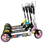 Детский двухколёсный самокат 4Play City Ride (00-00754075) Синий 7 лет, 80 кг, Полиуретановые