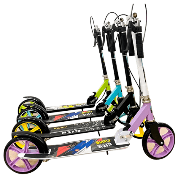 Детский двухколёсный самокат 4Play City Ride (00-00754076) Зелёный 7 лет, 80 кг, Полиуретановые photo 1