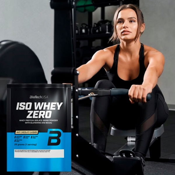 Proteină BioTechUSA Iso Whey Zero 25 g Ciocolată albă | praf photo 5