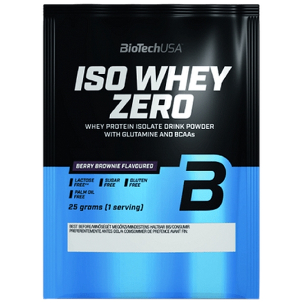 Proteină BioTechUSA Iso Whey Zero 25 g Brownie cu fructe de pădure | praf photo 1
