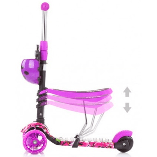 Детский трёхколёсный самокат Chipolino Kiddy Evo (DSKIEH021PG) Пурпурный 3 года, 20 кг, Пластиковые с силиконом photo 5