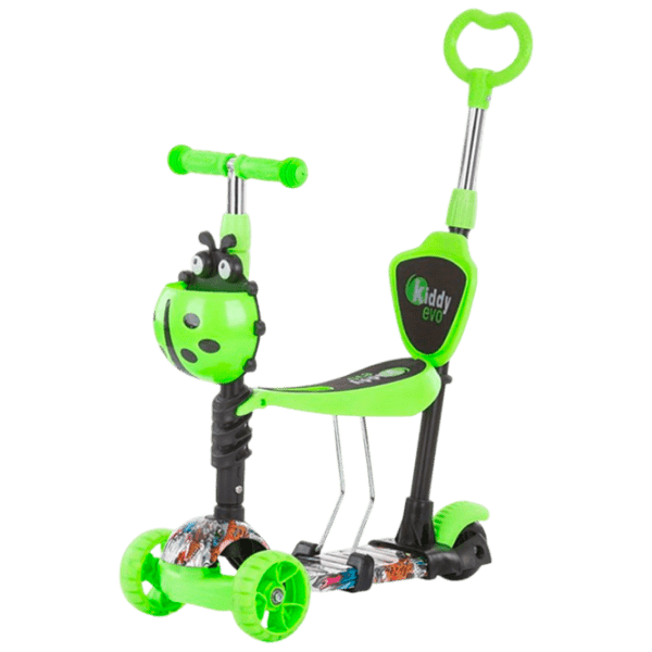 Детский трёхколёсный самокат Chipolino Kiddy Evo (DSKIEH022GG) Зелёный 3 года, 20 кг, Пластиковые с силиконом photo 1