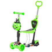Детский трёхколёсный самокат Chipolino Kiddy Evo (DSKIEH022GG) Зелёный 3 года, 20 кг, Пластиковые с силиконом