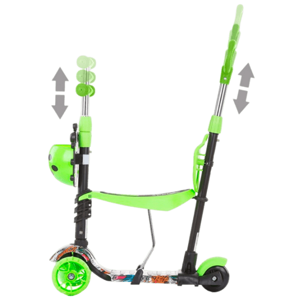 Детский трёхколёсный самокат Chipolino Kiddy Evo (DSKIEH022GG) Зелёный 3 года, 20 кг, Пластиковые с силиконом photo 3