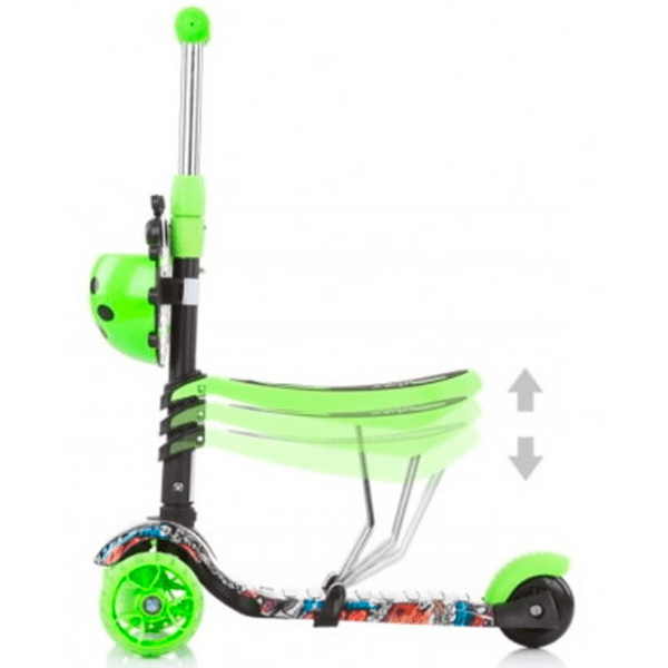 Детский трёхколёсный самокат Chipolino Kiddy Evo (DSKIEH022GG) Зелёный 3 года, 20 кг, Пластиковые с силиконом photo 4