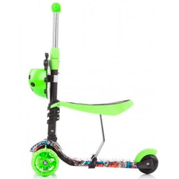 Детский трёхколёсный самокат Chipolino Kiddy Evo (DSKIEH022GG) Зелёный 3 года, 20 кг, Пластиковые с силиконом photo 5