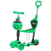 Детский трёхколёсный самокат Chipolino Kiddy Evo (DSKIEH023LI) Лаймовый 3 года, 20 кг, Пластиковые с силиконом