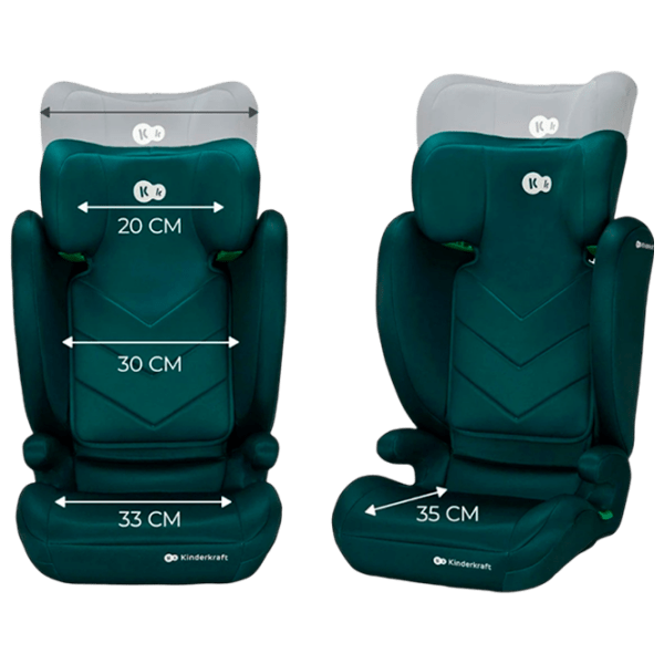 Scaun auto KinderKraft I-Spark i-Size KCISPA00GRE0000 Green 3 ani - 12 ani, 36 kg photo 4