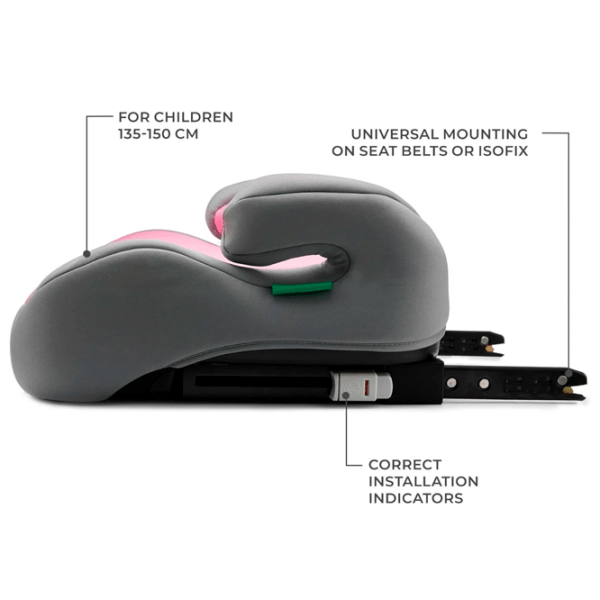 Scaun auto KinderKraft I-BOOST i-Size KCIBOO00PNK0000 Pink 3 ani - 12 ani, 36 kg photo 3