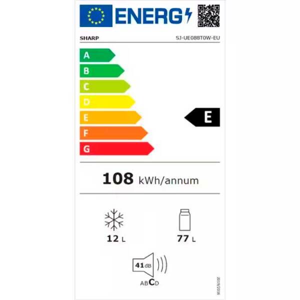 Frigider SHARP SJ-UE088T0W-EU White 77l/ Automat, 12l/ Manual, E photo 5