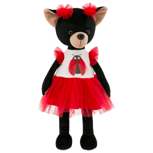 Jucărie moale Orange Toys Animals Lucky Blacky Ladybug Black 3+ photo 1
