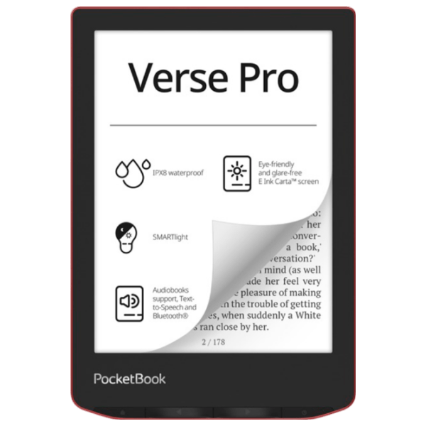 Carte electronică Pocketbook 634 Verse PRO 16 GB Red  photo 1
