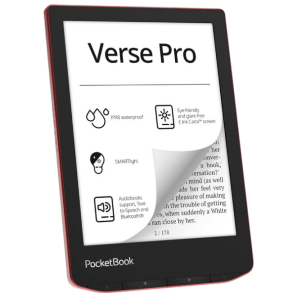 Carte electronică Pocketbook 634 Verse PRO 16 GB Red  photo 2