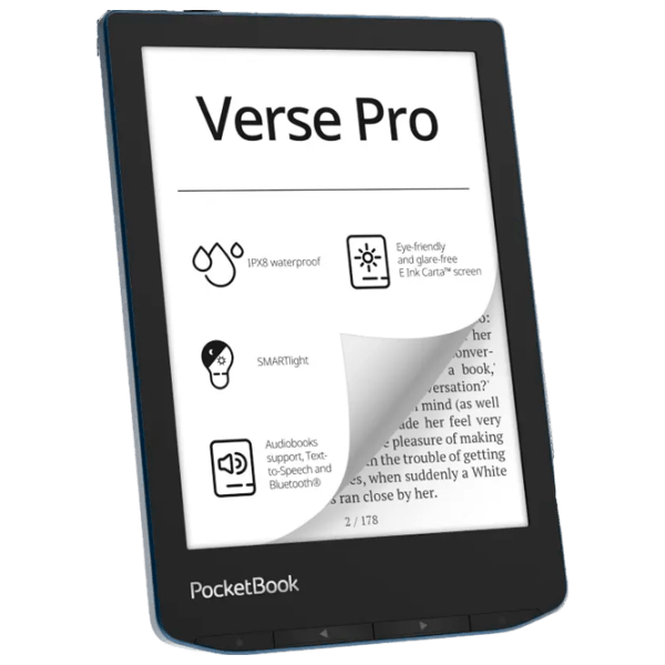 Carte electronică Pocketbook 634 Verse PRO 16 GB Blue  photo 2
