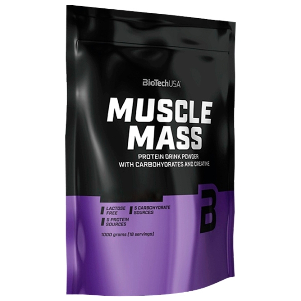Gainer BioTechUSA Muscle Mass (5999076223251) 1000 g photo 1