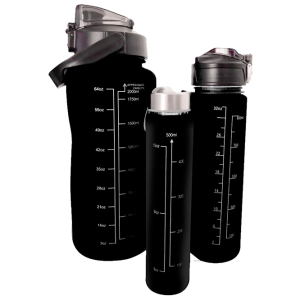 Sticle pentru apă OstroVit 5903933918594 Black 2000 ml photo 2
