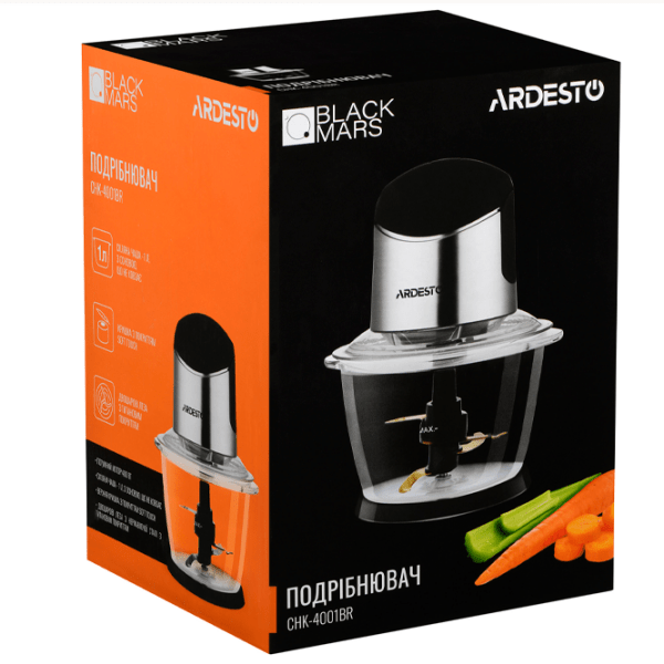 Измельчитель Ardesto CHK-4001BR Нержавеющая сталь От сети, 400 Вт, 1 л photo 4
