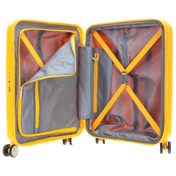Чемодан American Tourister Soundbox Spinner Expandable Желтый Bass 35.5л   photo 5