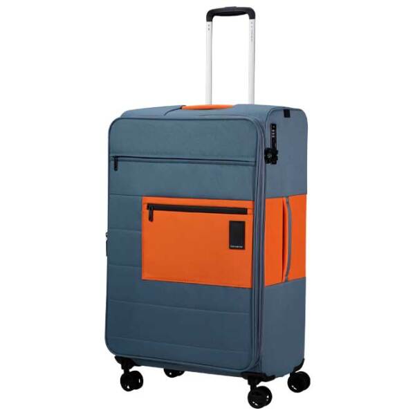 Valiză Samsonite Vaycay Spinner expandable Grey Orange 112l   photo 5