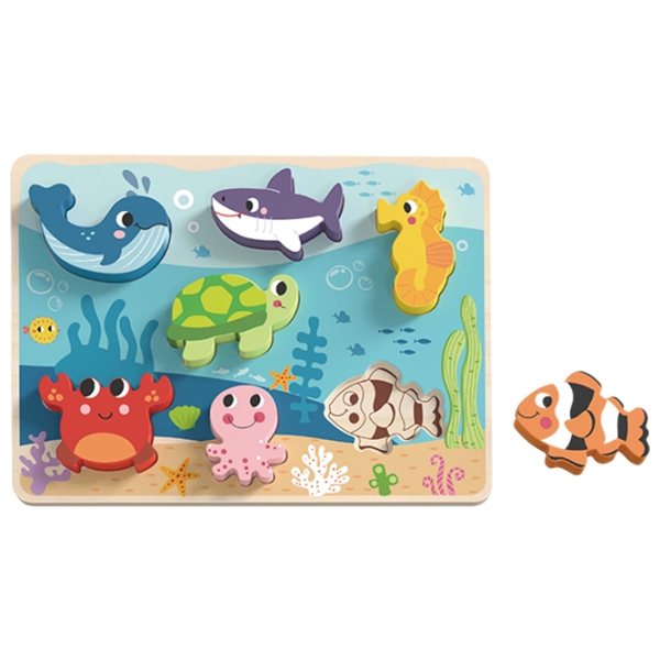 Пазл 3D Tooky Toy Морские животные (TK265) Количество деталей: 8, Рекомендуемый возраст: 1+ photo 1