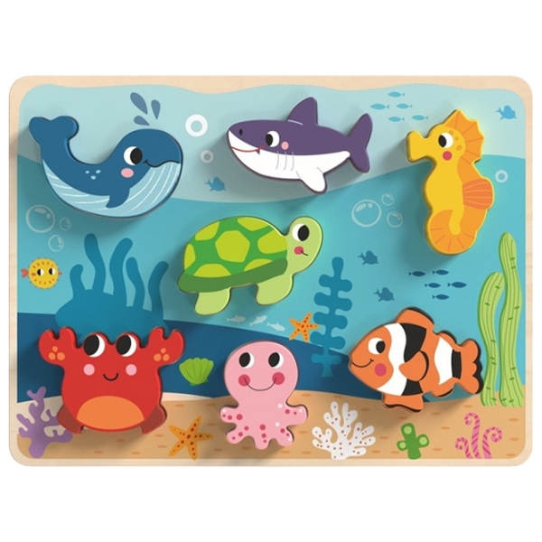 Пазл 3D Tooky Toy Морские животные (TK265) Количество деталей: 8, Рекомендуемый возраст: 1+ photo 2