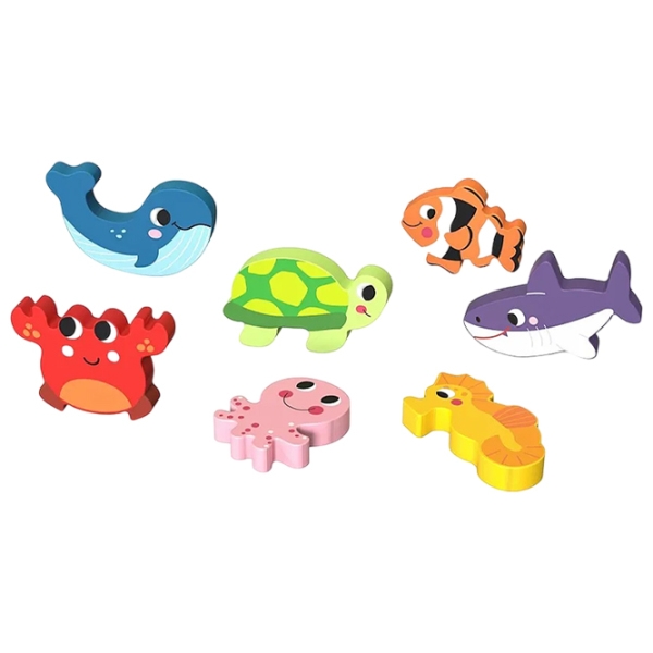 Пазл 3D Tooky Toy Морские животные (TK265) Количество деталей: 8, Рекомендуемый возраст: 1+ photo 3