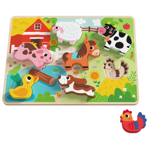 Пазл 3D Tooky Toy Ферма (TH636) Количество деталей: 8, Рекомендуемый возраст: 1+ photo 2