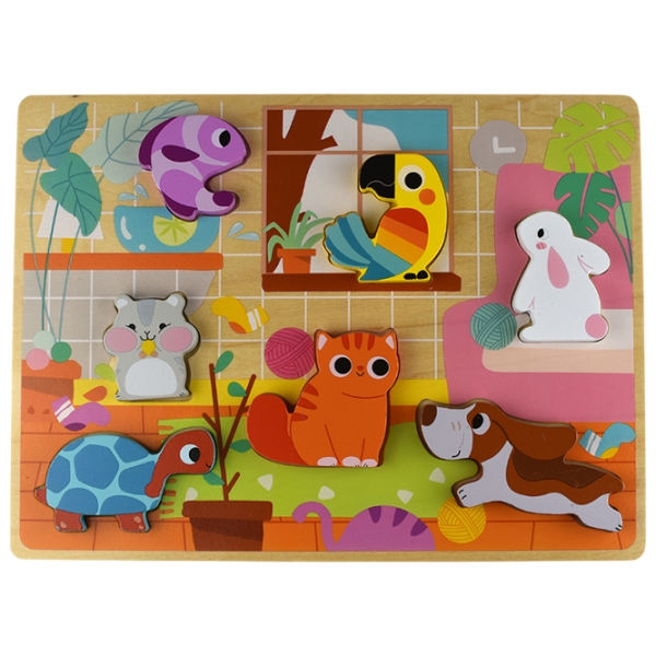 Пазл 3D Tooky Toy Домашние животные (TH635) Количество деталей: 8, Рекомендуемый возраст: 1+ photo 2