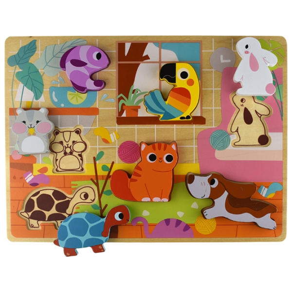 Пазл 3D Tooky Toy Домашние животные (TH635) Количество деталей: 8, Рекомендуемый возраст: 1+ photo 3
