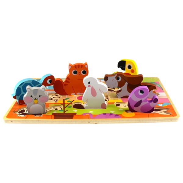 Пазл 3D Tooky Toy Домашние животные (TH635) Количество деталей: 8, Рекомендуемый возраст: 1+ photo 4
