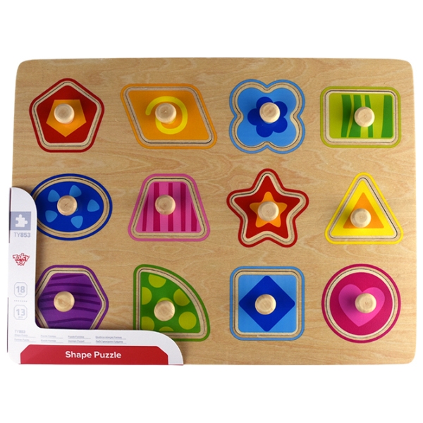 Пазл 3D Tooky Toy Формы (TY853) Количество деталей: 16, Рекомендуемый возраст: 1.5+ photo 2